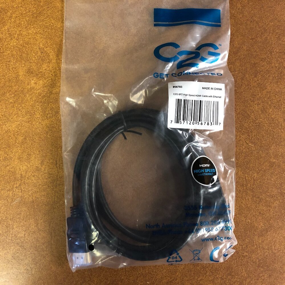 C2G 56783 6ft High Speed HDMI Cable with Ethernet